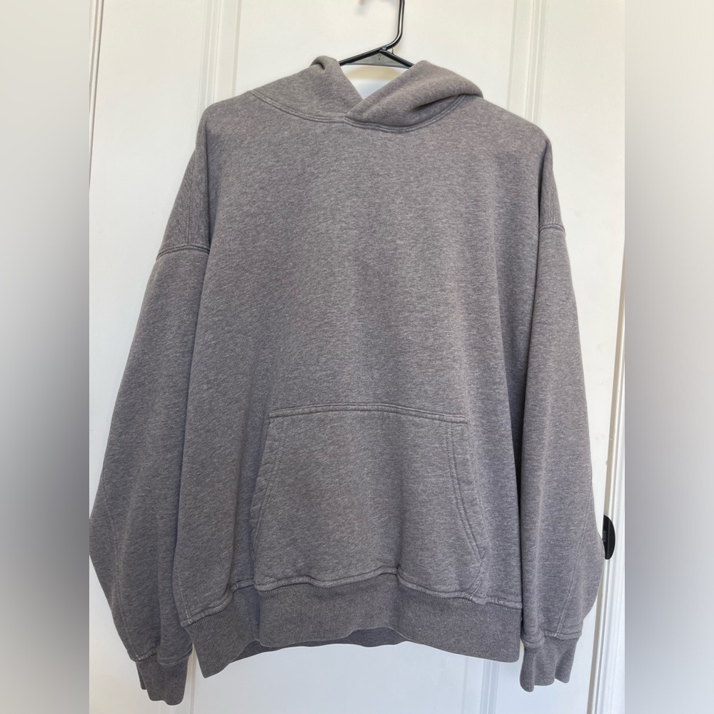 Abercrombie & Fitch Essential Popover Hoodie in Heather Brown - Men’s Medium